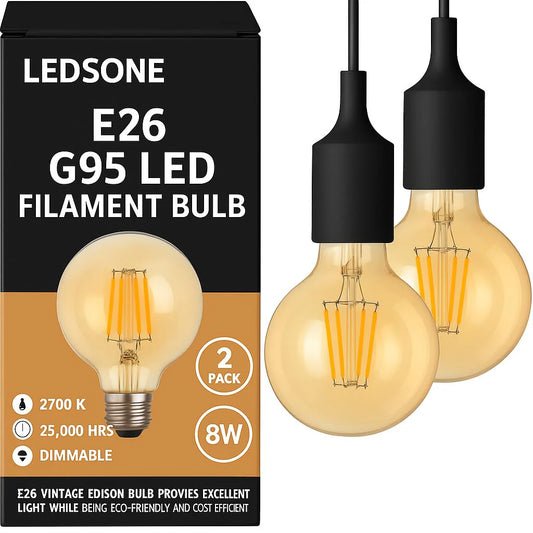 LED Dimmable E27 Screw Light Bulb Globe shape ~1326