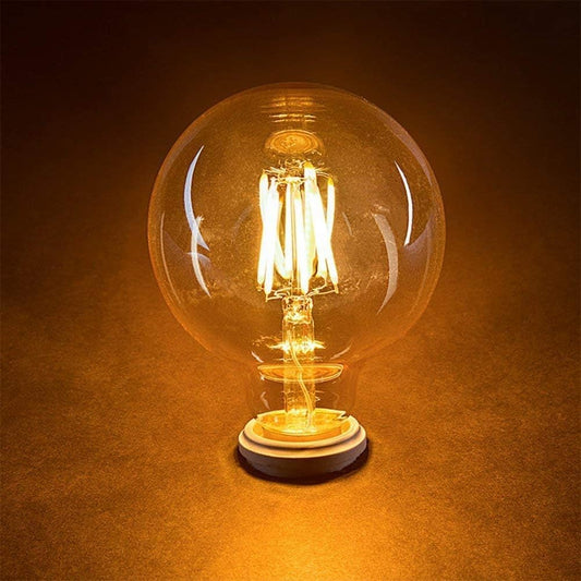 Vintage G125 8W LED Bulb B22 Dimmable Amber Glass ~1341