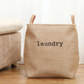 Foldable laundry basket with sturdy handles