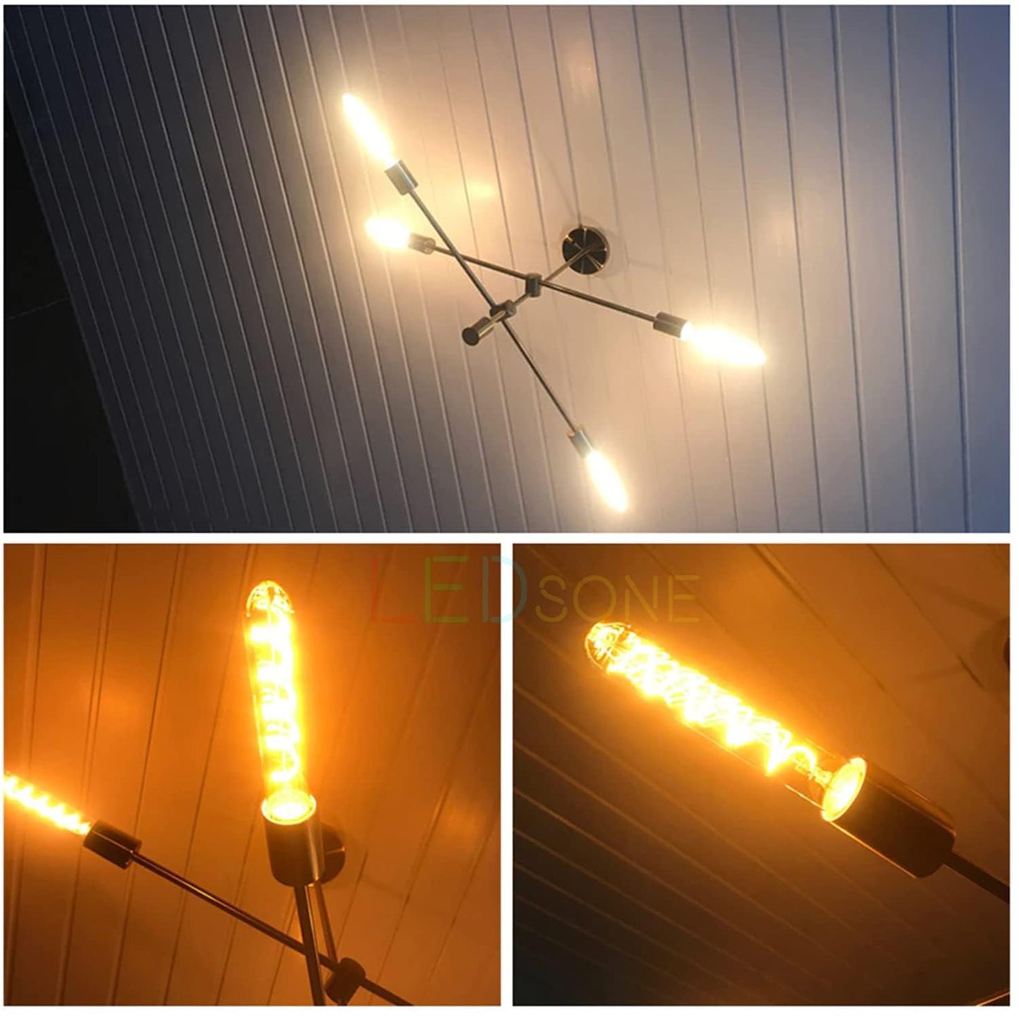 LED G125 4W E27 Globe Bulb Edison Spiral Filament Screw~1330