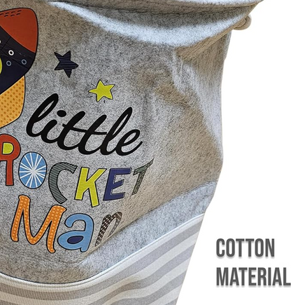 Kids' Laundry Basket – 'Little Rocket Man' Print, Foldable, 40 x 50 cm - photo 4