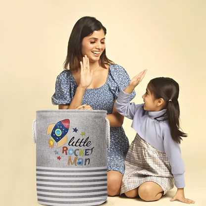 Kids' Laundry Basket – 'Little Rocket Man' Print, Foldable, 40 x 50 cm - photo 8