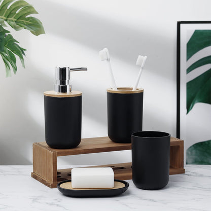 Bathroom Accessory Set with Bin & Toilet Brush – 6 or 7 Pieces, Round or Square - photo 9