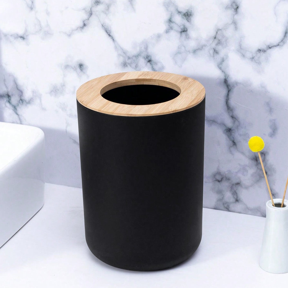 Bathroom Accessory Set with Bin & Toilet Brush – 6 or 7 Pieces, Round or Square - photo 10