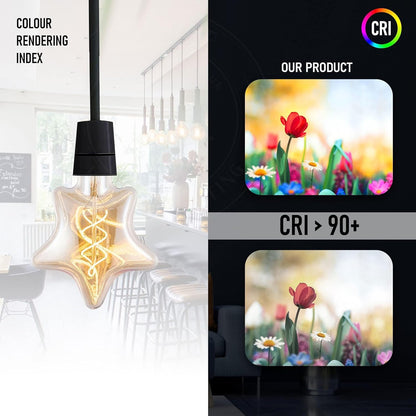 LED G125 4W E27 Globe Bulb Edison Spiral Filament Screw~1330