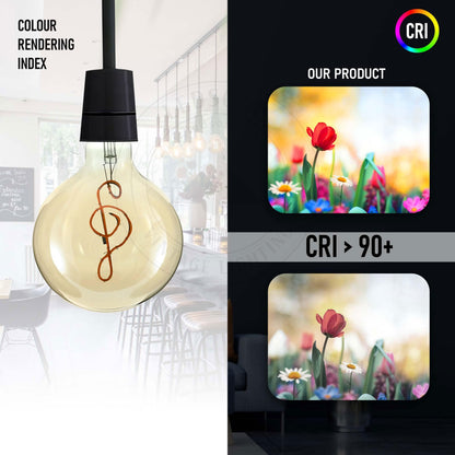 LED G125 4W E27 Globe Bulb Edison Spiral Filament Screw~1330