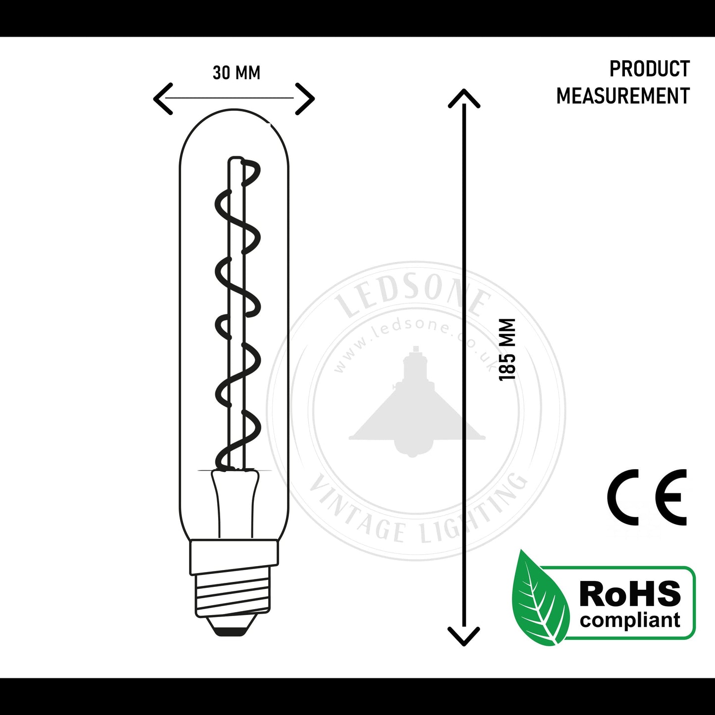 LED G125 4W E27 Globe Bulb Edison Spiral Filament Screw~1330