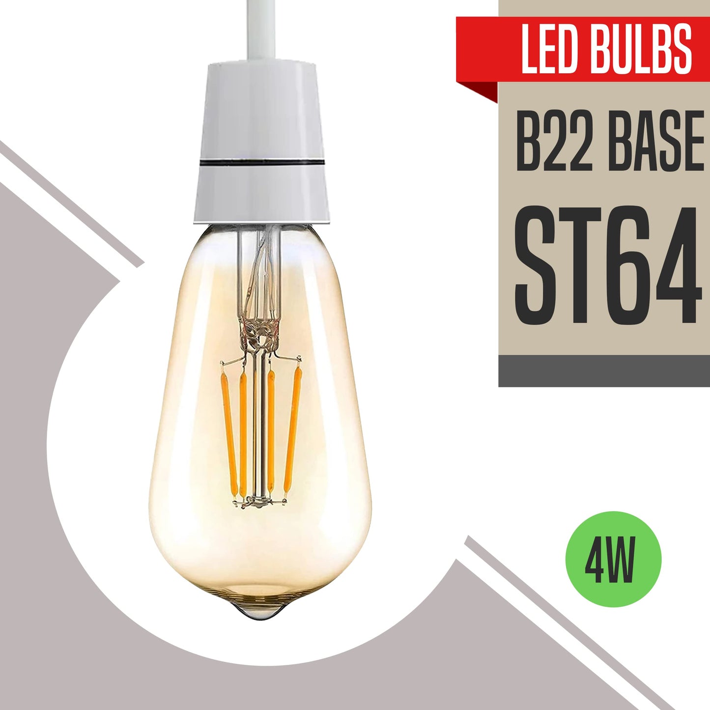 LED Edison Vintage Bulbs, B22 LED Light Bulb ~ 1332