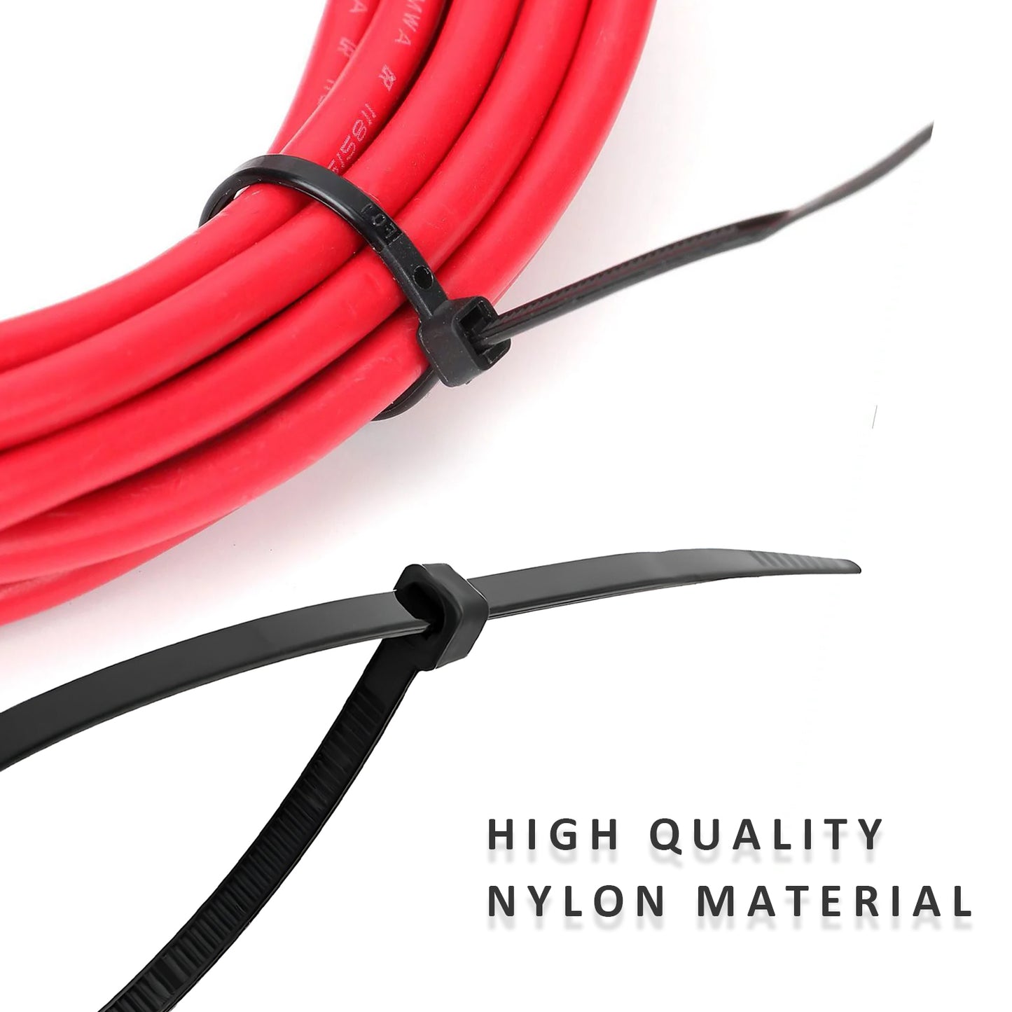 Pack of 100 Cable Ties Self Locking Heavy Duty Nylon Wire Wrap Zip Ties~1269