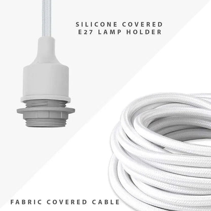 8-Light Spider Pendant – White, Silicone Holders, E27 - photo 5