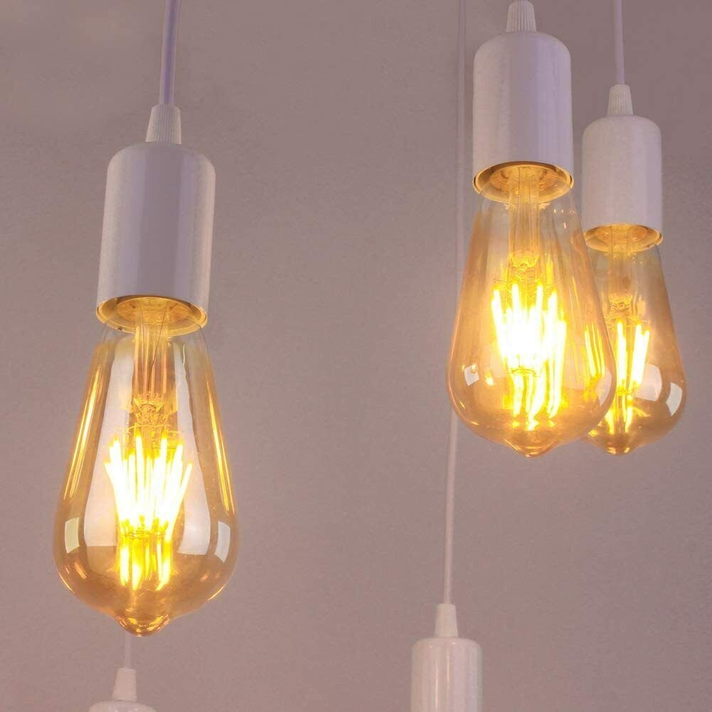 8-Light Spider Pendant – White Holders, Adjustable Cables - photo 4