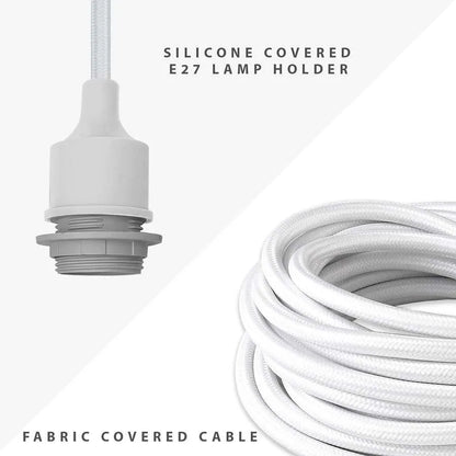 8-Light Spider Pendant – Silicone Holders, 2 m Cable, Black or White - photo 3