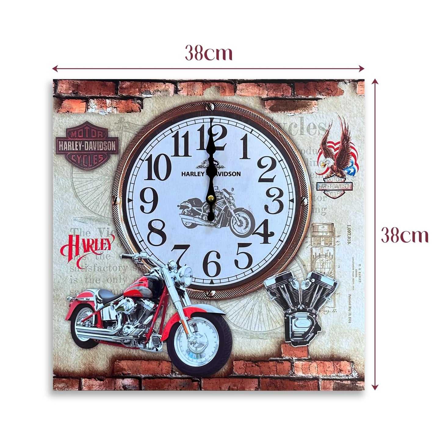 Vintage Wall Clock Decorative Painting Frame Clock ~1245