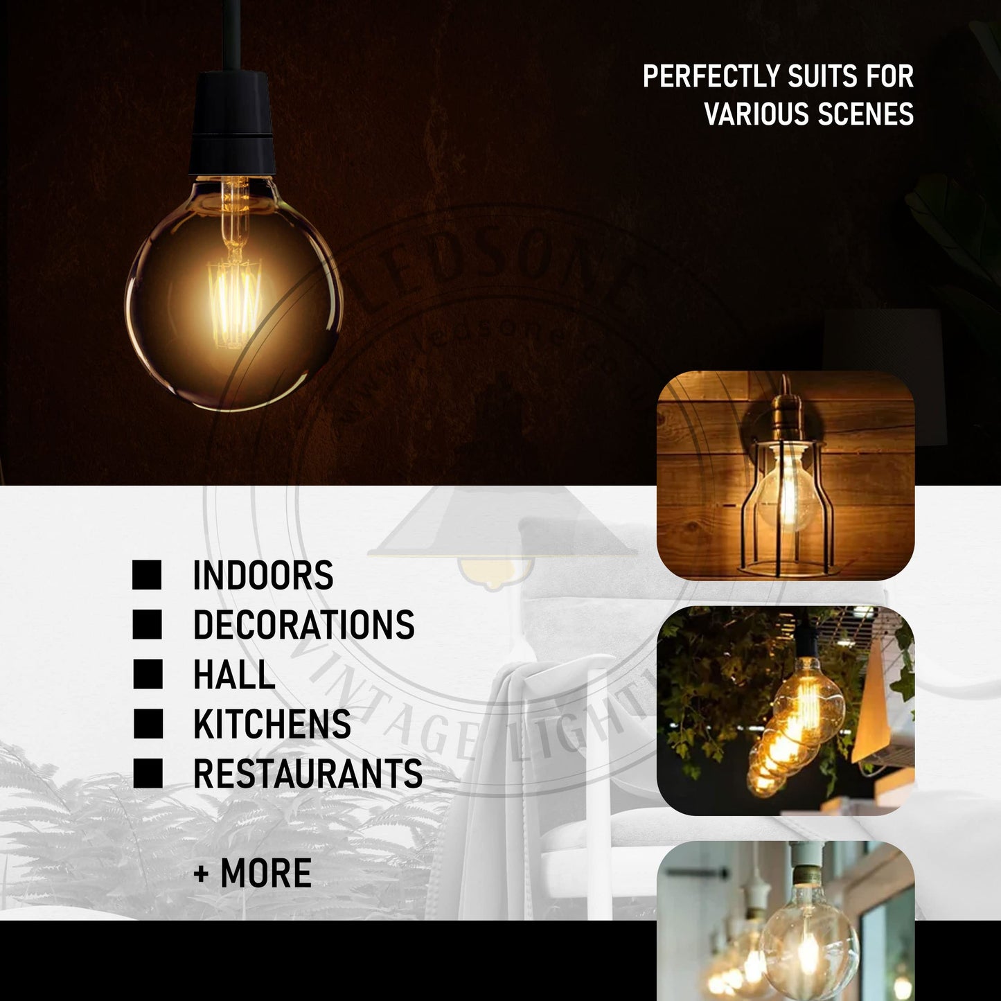LED Dimmable E27 Screw Light Bulb Globe shape ~1326