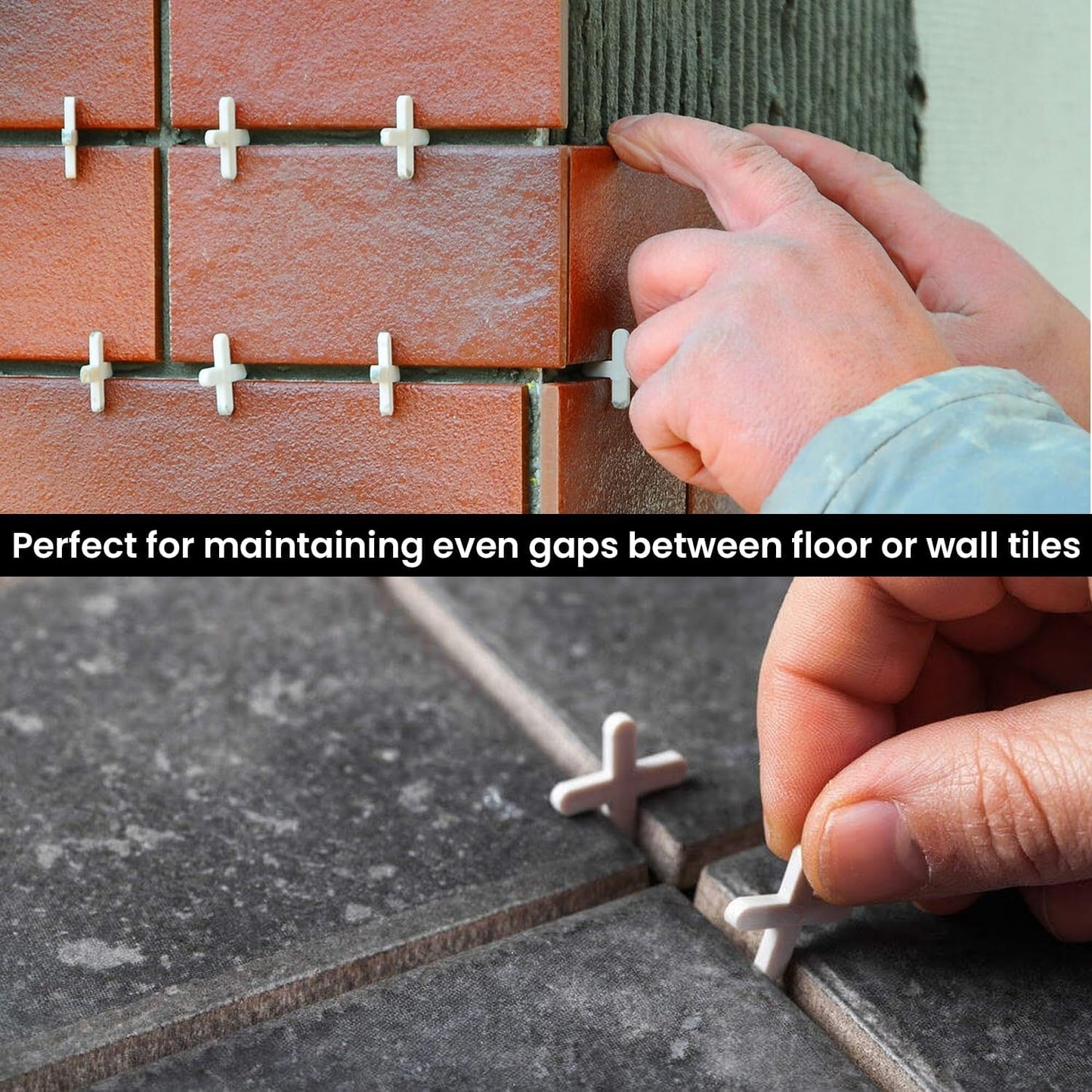 Slab Spacers Plastic Cross Shaped Tile Positioning DIY Paving Tiling ~1270