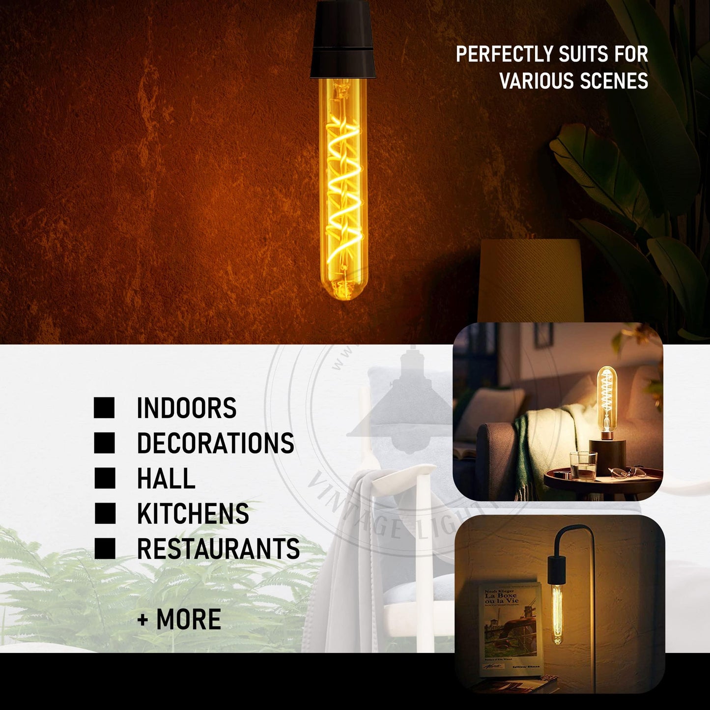 LED G125 4W E27 Globe Bulb Edison Spiral Filament Screw~1330