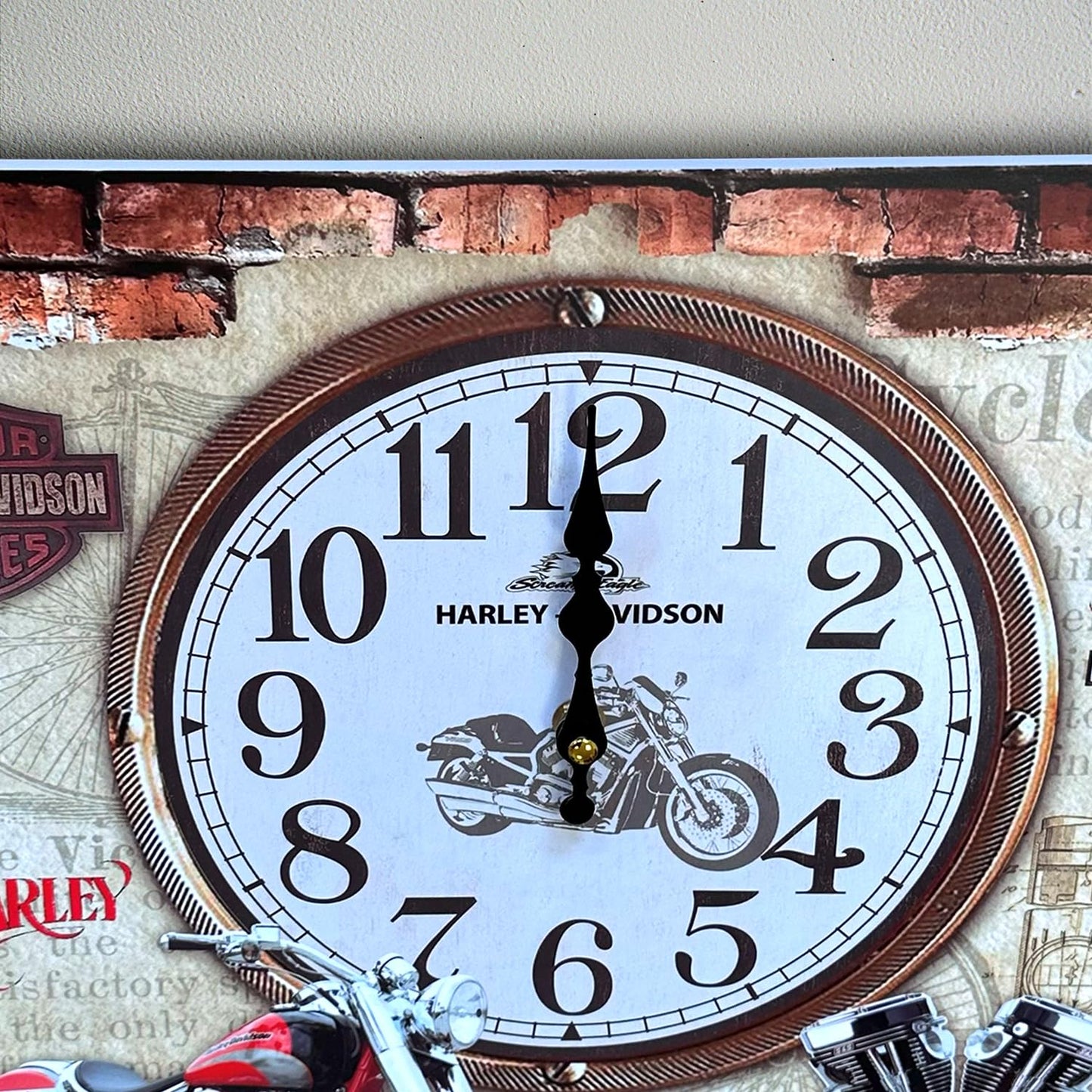 Vintage Wall Clock Decorative Painting Frame Clock ~1245