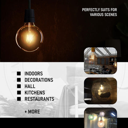 LED G125 8W Vintage Filament Dimmable E27 Globe Bulb ~1331