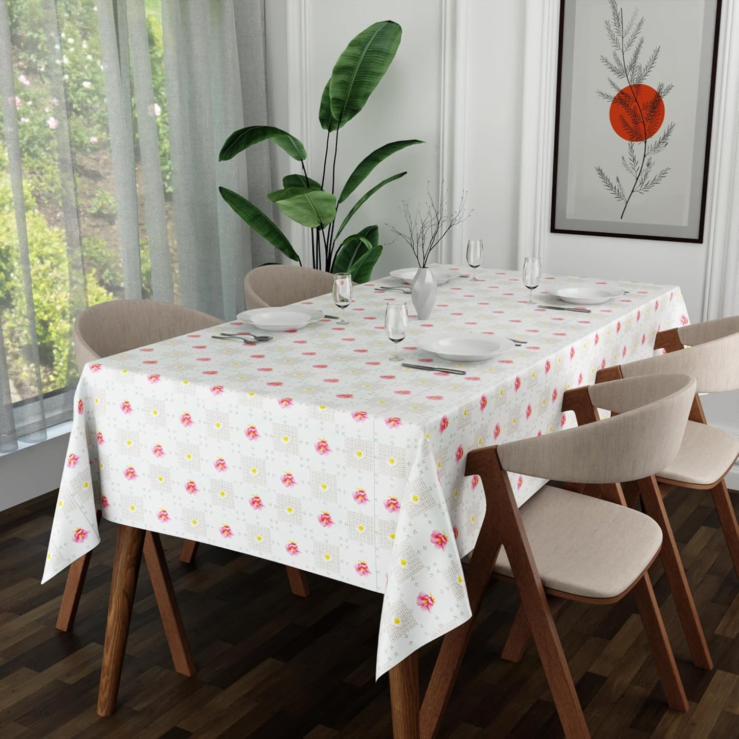 Polyester Waterproof Oil Resistant Table Cloth -1352