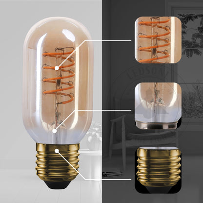 LED G125 4W E27 Globe Bulb Edison Spiral Filament Screw~1330