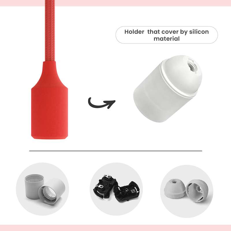 9-Light Spider Pendant – Multi-Colour Silicone Holders, E27 - photo 6