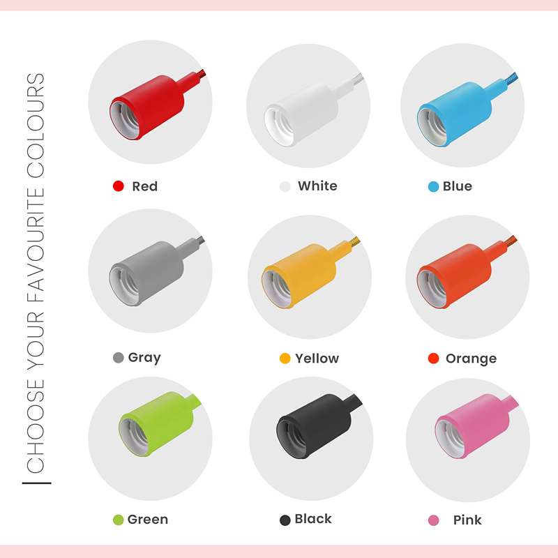 9-Light Spider Pendant – Multi-Colour Silicone Holders, E27 - photo 7