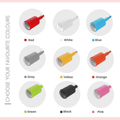 9-Light Spider Pendant – Multi-Colour Silicone Holders, E27 - photo 7
