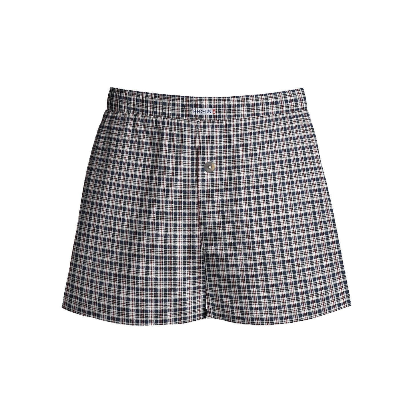 Men’s Woven Cotton Boxer Shorts – Loose Fit Checked Shorts~1292