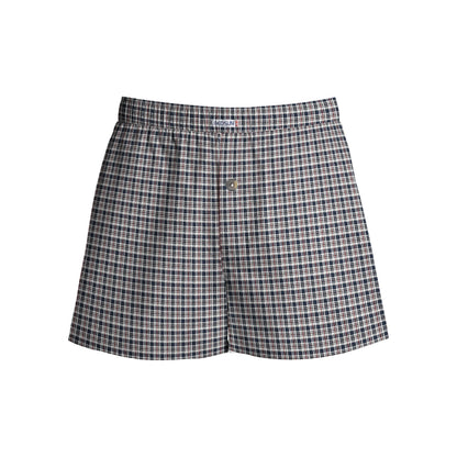 Men’s Woven Cotton Boxer Shorts – Loose Fit Checked Shorts~1292