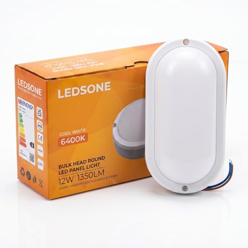 Oval LED Bulkhead Light 9W – Cool White 6400K, Wall or Ceiling