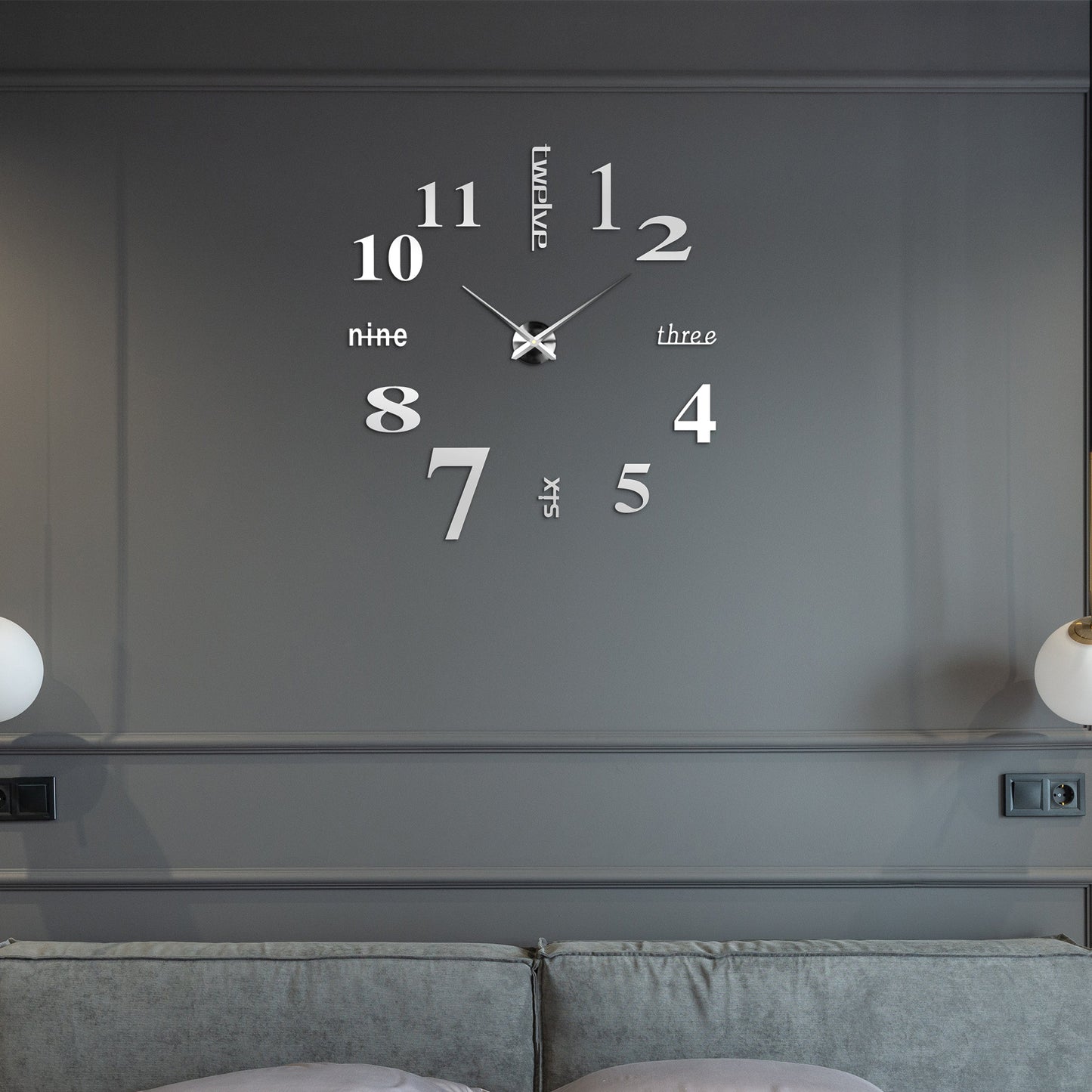 Number DIY Metal Wall Clock