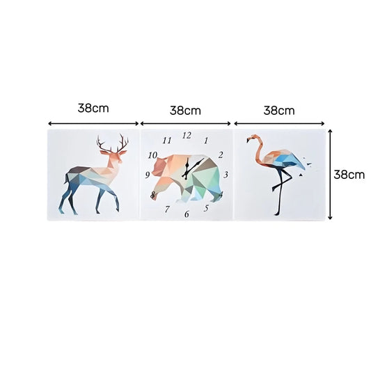 Modern Art Deco Wall Clocks Animal Painting ~1150