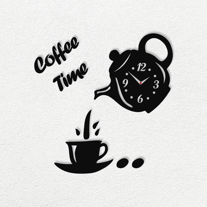 3D Coffee Cup and Teapot Wall Clock