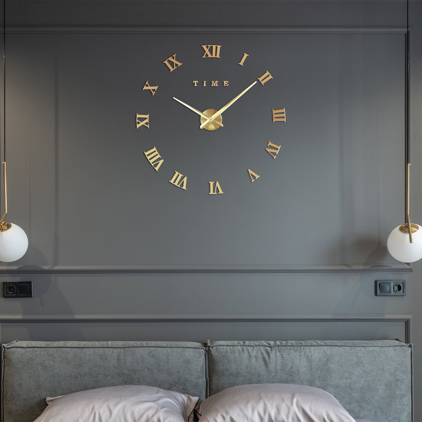 roman numerals wall clock