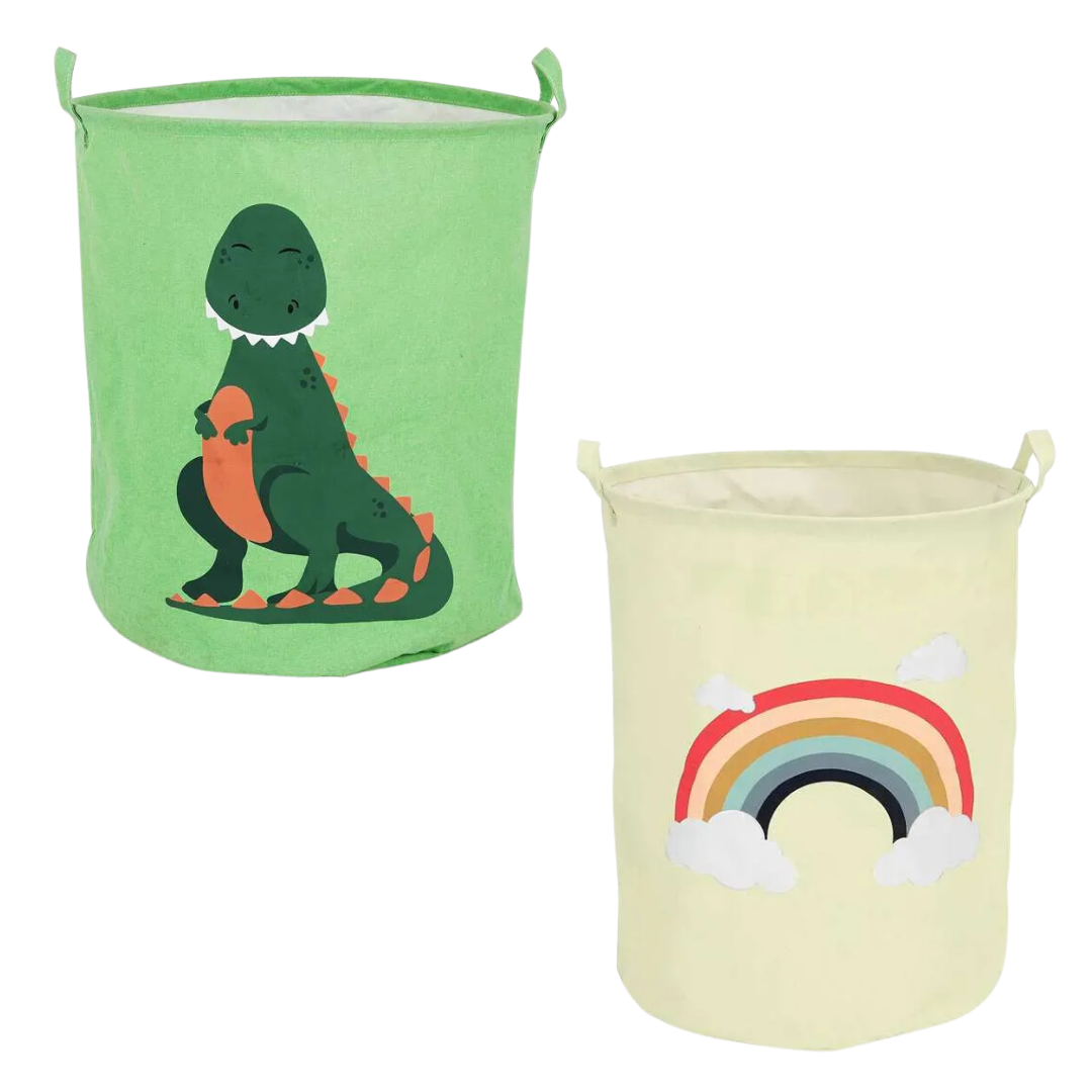 71L Cotton Foldable Cartoon Laundry bags Toy Storage Basket Bag ~1005