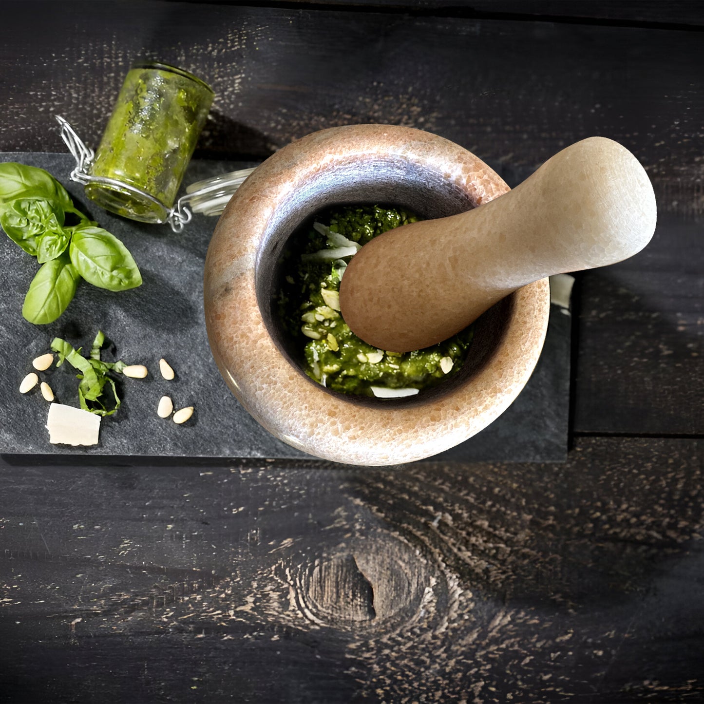 Marble Mortar & Pestle 