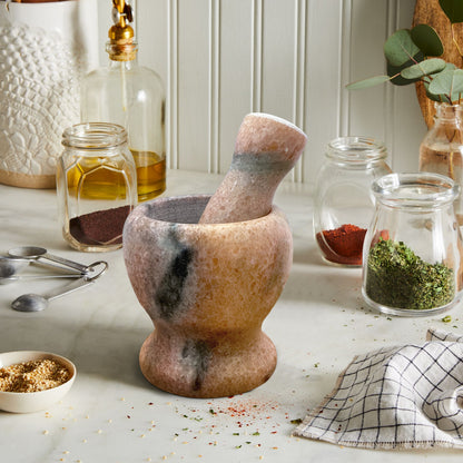 Mortar and Pestle with Silicone Base
