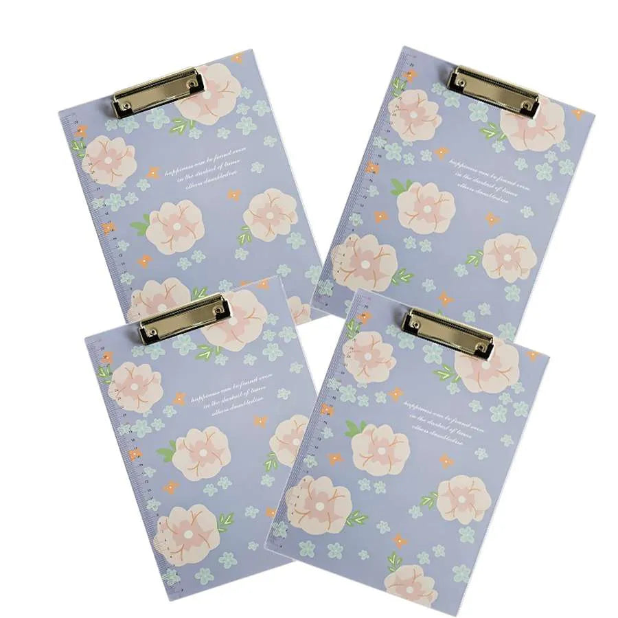 Floral Metal Clipboard Ruler Scale