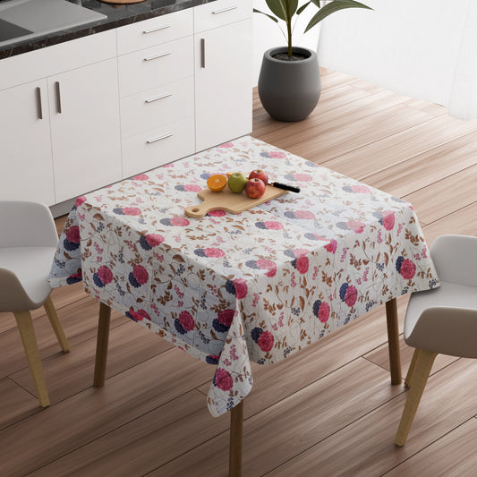 Modern 152x152 cm Floral Printed Easy-Care Polyester Table Cloth ~1241