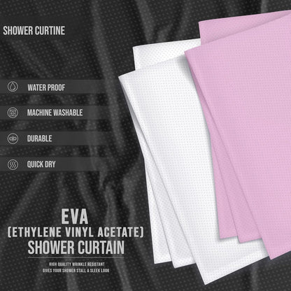 White shower curtain, mould proof EVA material