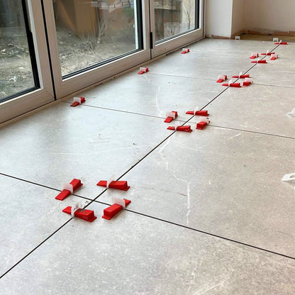100pcs Tile Leveling Wedges for Floor & Wall Tiles Reusable Plastic Tile Spacers for Precise Installation ~1170