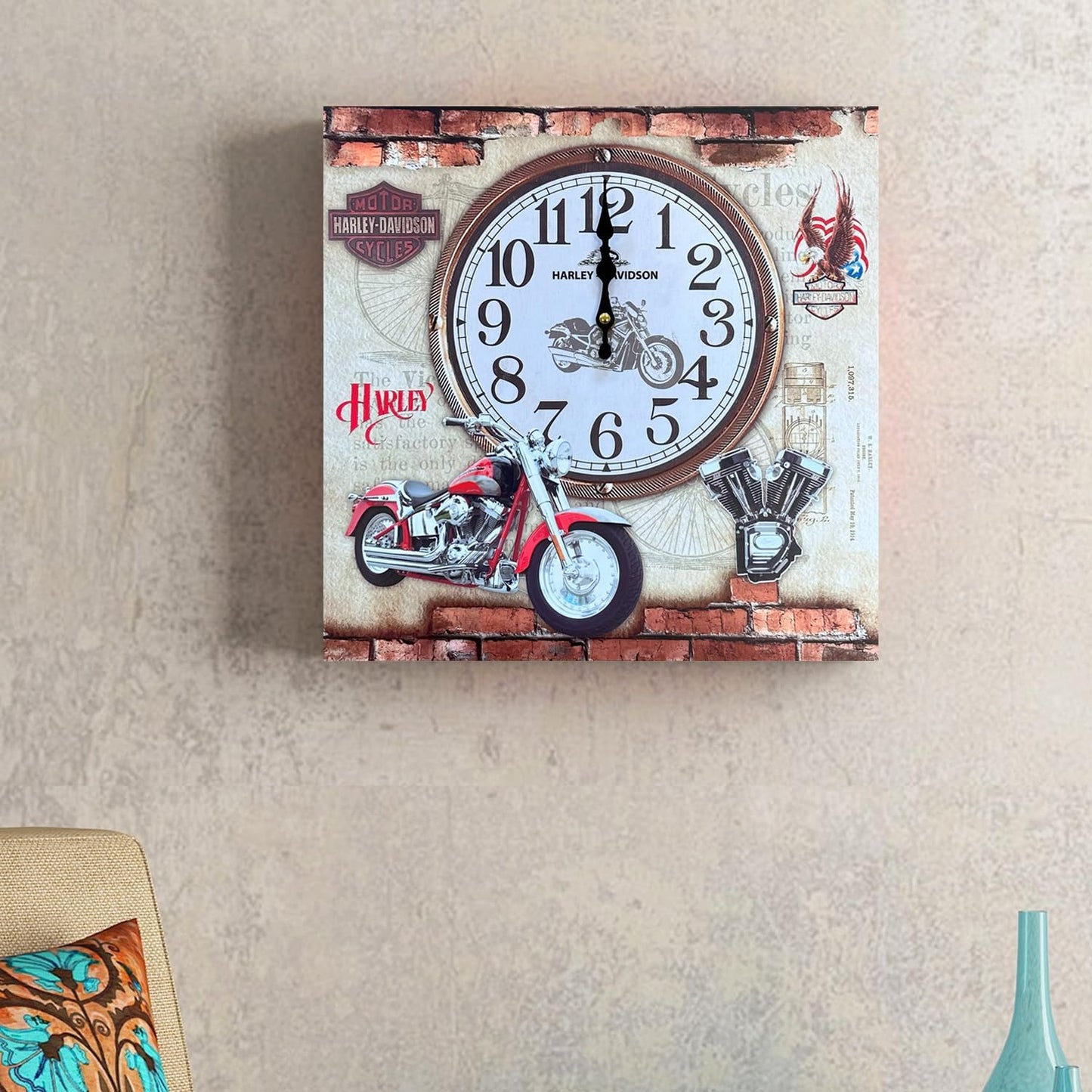 Rustic wall clock