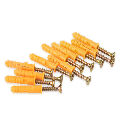 Yellow Wall Plugs and Screws 50pcs – Heavy Duty Raw Fixings for Masonry & Drywall~ 1162