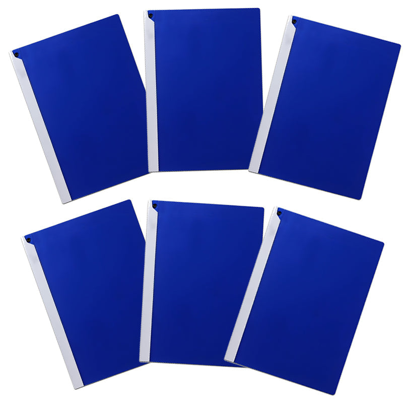 A4 Rotating Clip Report Folders – Pack of 6, Choice of 6 Colours - Blue