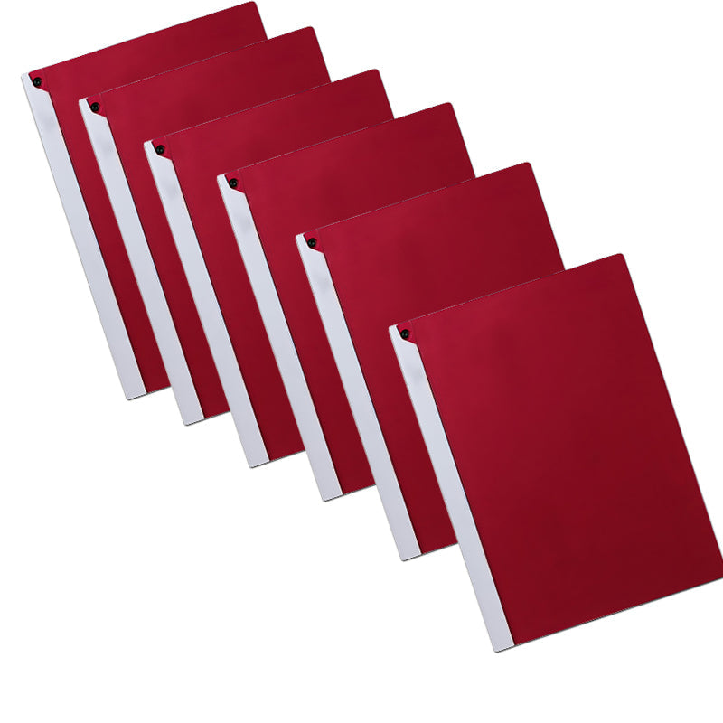 A4 Rotating Clip Report Folders – Pack of 6, Choice of 6 Colours - Red