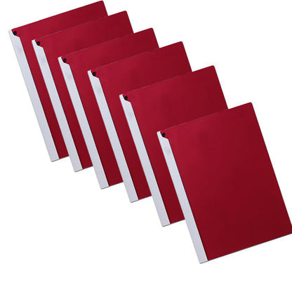 A4 Rotating Clip Report Folders – Pack of 6, Choice of 6 Colours - Red