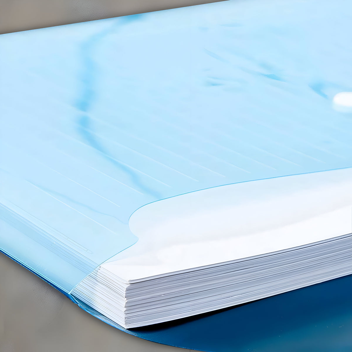 A4 Clear Snap-Button Document Envelopes – Pack of 12, Blue, Green or Yellow - photo 4
