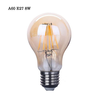 A60 LED Filament Bulb E27 - 8W, Amber Filament, Single