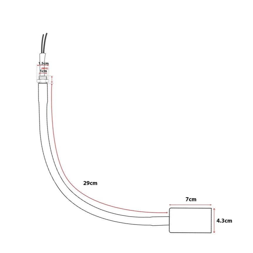 Flexible Gooseneck Wall Light 30 cm – Black or White, E27 - photo 5