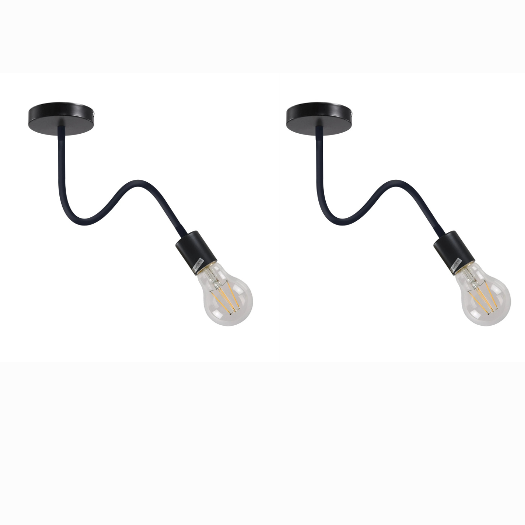 Flexible Gooseneck Wall Light 30 cm – Black or White, E27 - photo 8